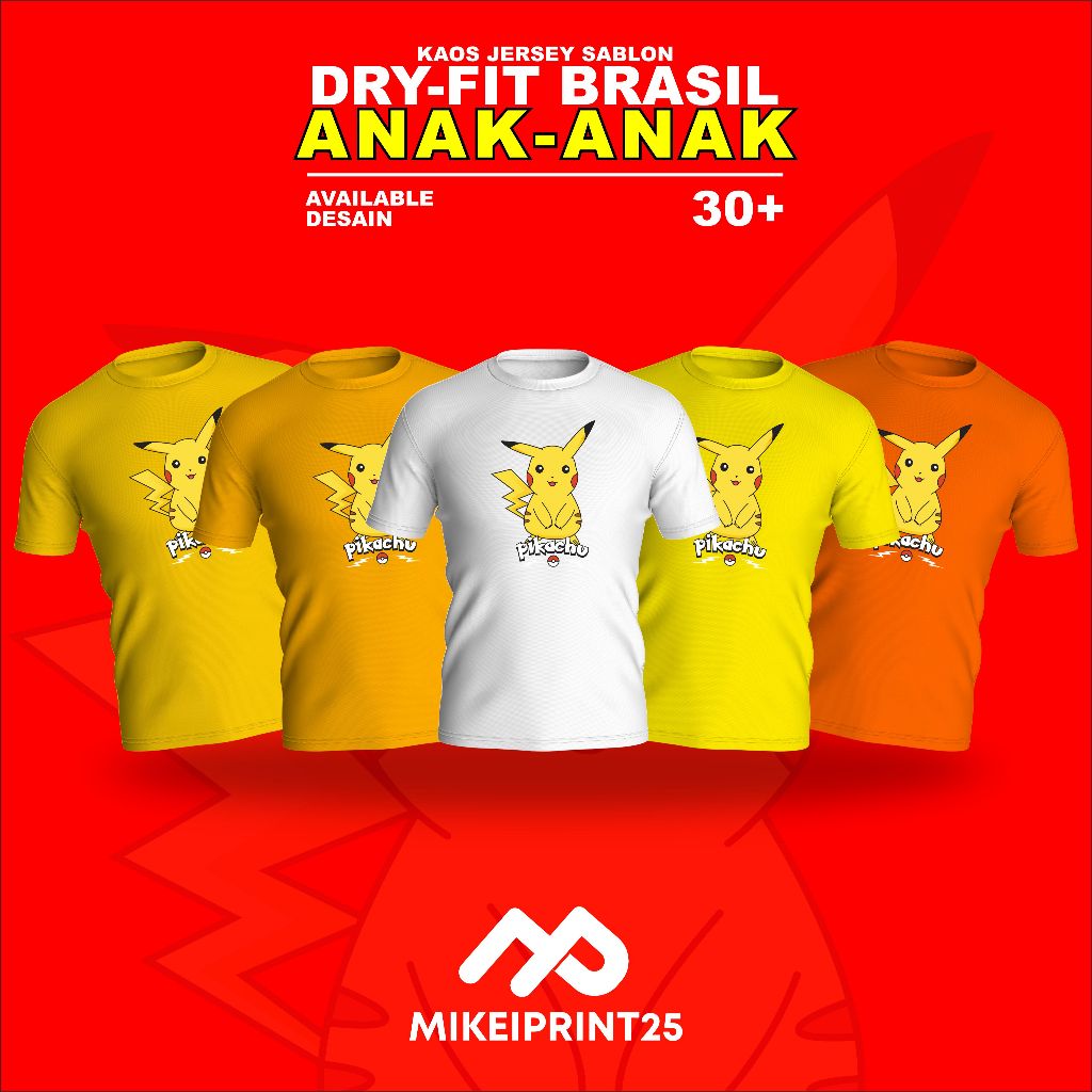 Jersey Anak Smalls Sport Apparel Pichachu