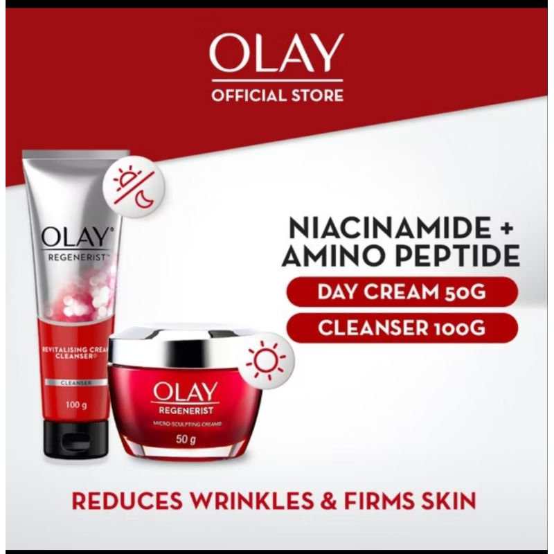 OLAY SET REGENERIST CLEANSER 100 ML + REGENERIST DAY CREAM 50GR