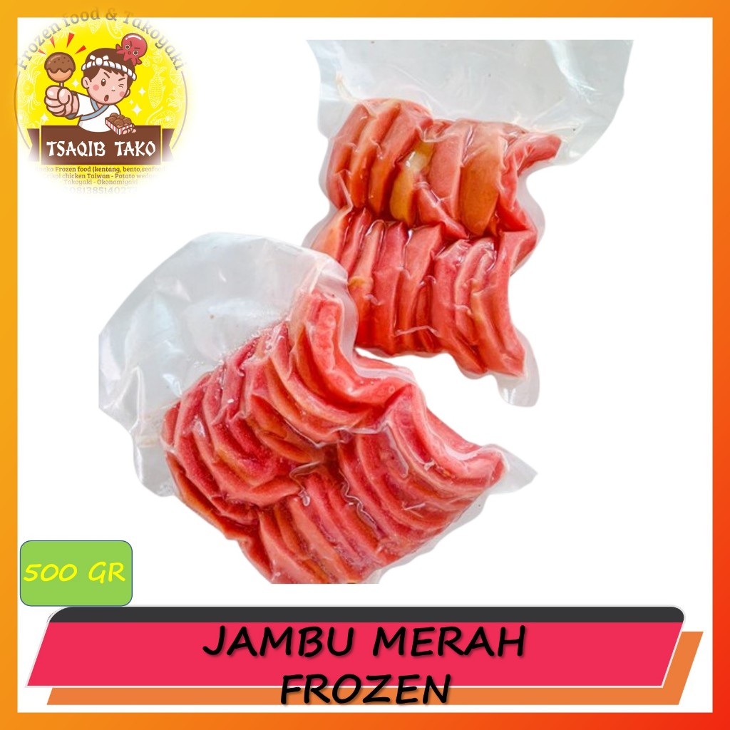 

GUAVA /JAMBU MERAH /JAMBU MERAH FROZEN NON TANPA BIJI 500gr