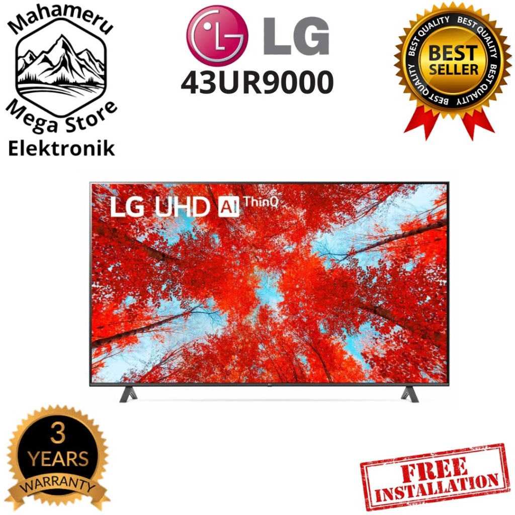 LG 43 Inch Class 43UR9000 series LED 4K UHD Smart webOS 23 w/ ThinQ AI TV
