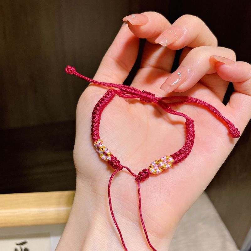 Gelang DB | Gelang Rajut Model Bunga Gelang Tali  Hongkong Serut Buat Emas Gelang Tali Charm Gelang 