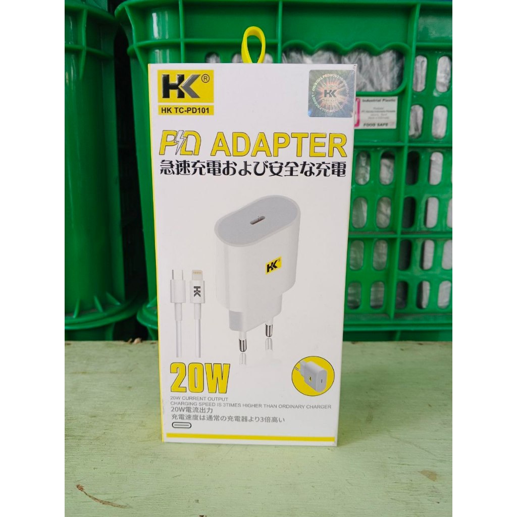 CHARGER HK TYPE C TO LIGHTNING HK PD101 3A CASAN HK ORIGINAL TC-PD101 FAST CHARGING 20W