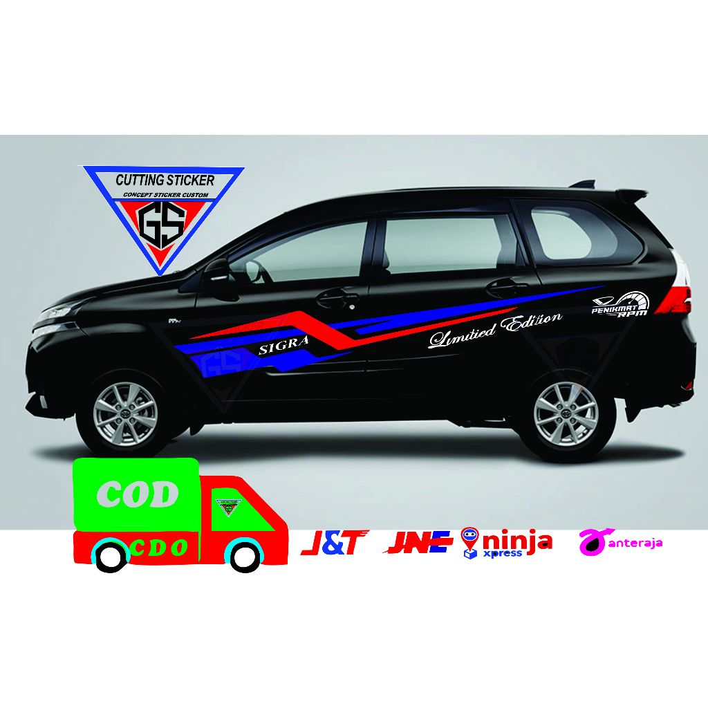 terbaru stiker mobil sigra stiker list body mobil sigra stiker body samping terbaru