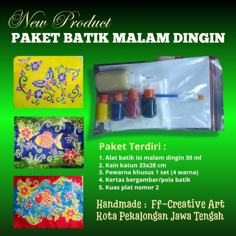 

Paket lengkap membatik lilin/malam dingin praktis || Malam Dingin || Lilin dingin ||