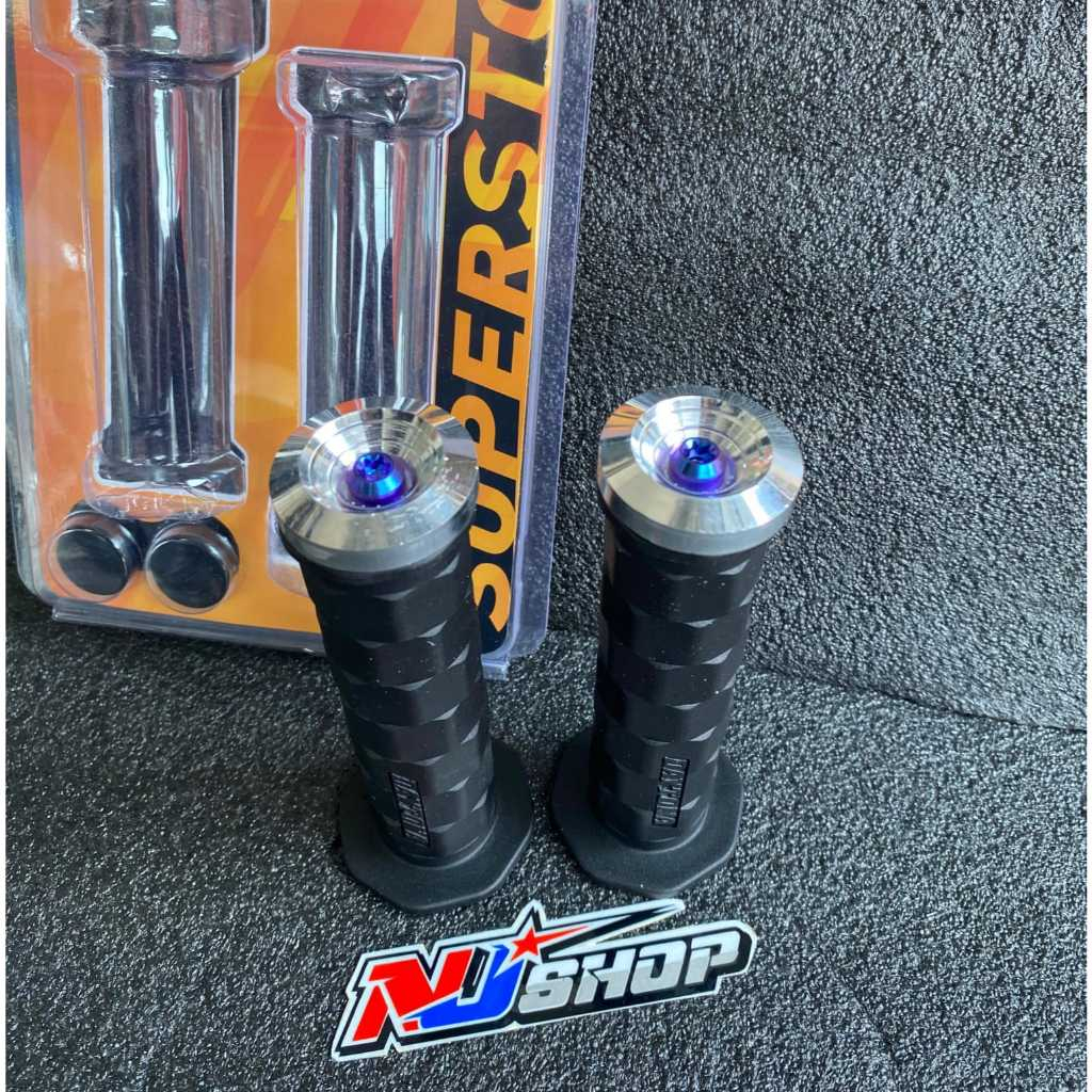 SET HANDGRIP DAYTONA + JALU SPIRAL DENGAN BAUT TITANIUM paketan stang mewah karet gas superstock day