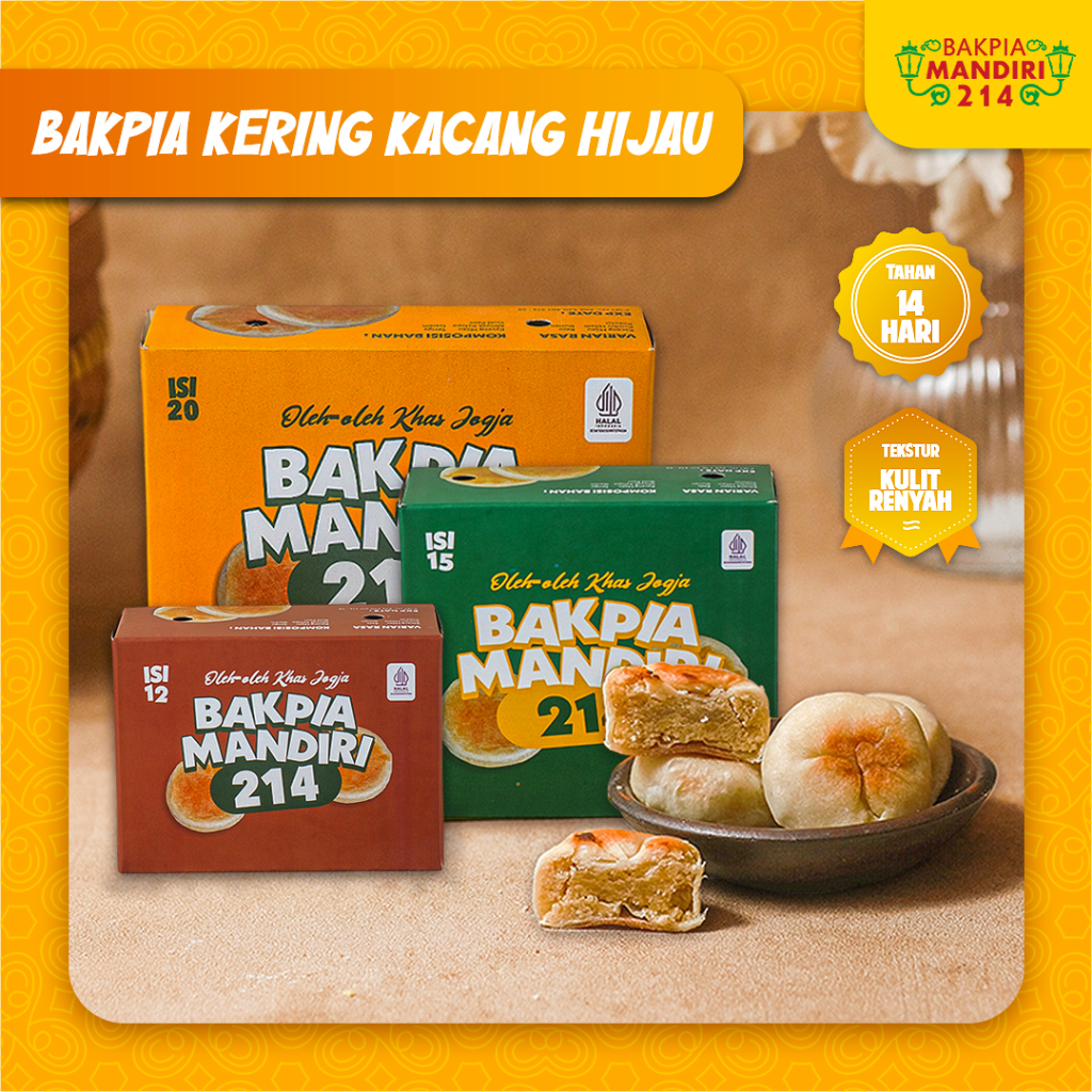 

BAKPIA PATHOK KACANG HIJAU (KERING) KHAS JOGJA ASLI PREMIUM - BAKPIA MANDIRI 214