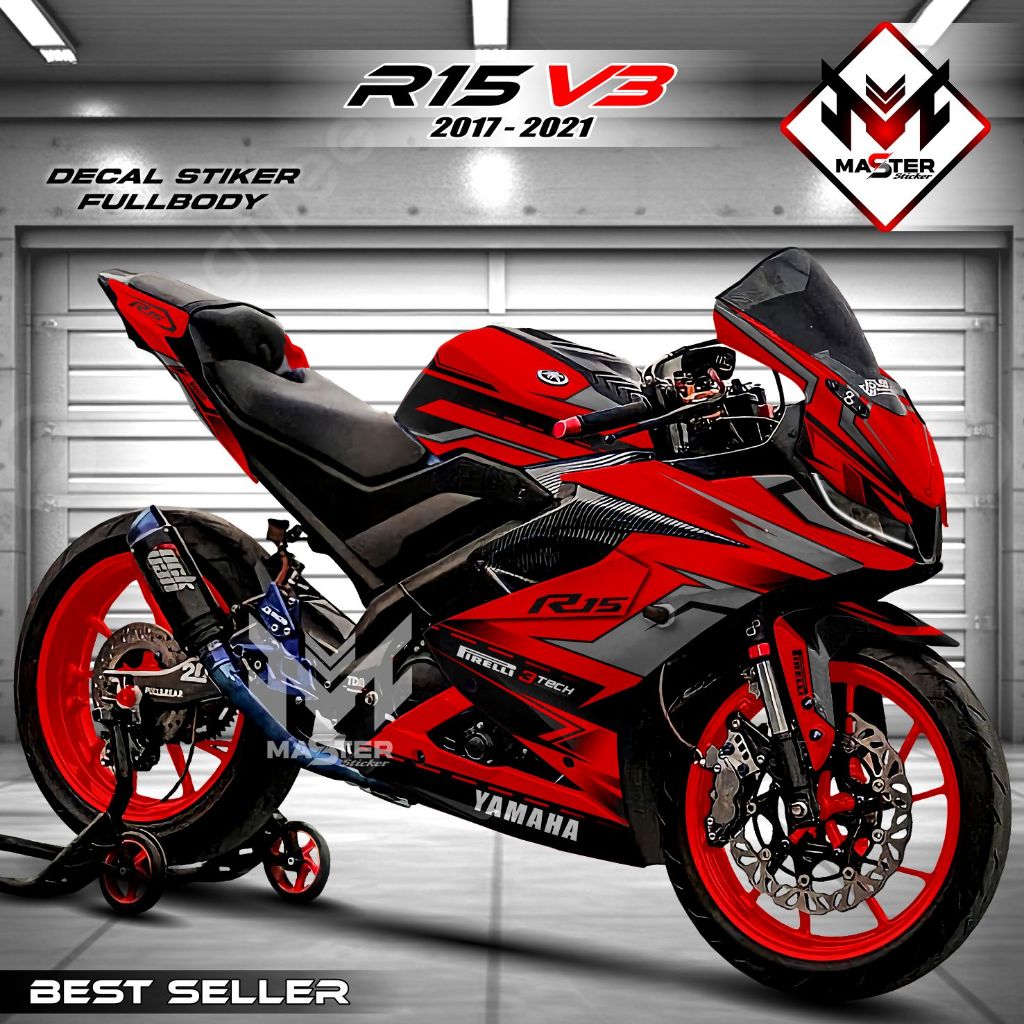 Decal R15 V3 Stiker Decal Motor R15 V3 Sticker Yamaha R15 V3 Fullbody - 2017 2018 2019 2020 2021