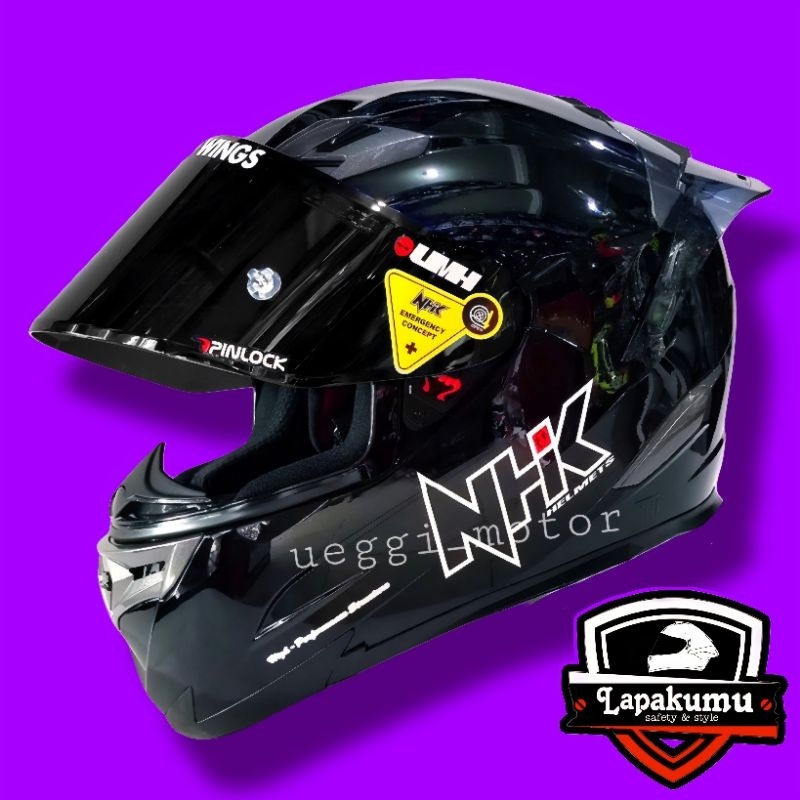 HELM NHK RX9 FULL FACE PAKET GANTENG FLAT VISOR