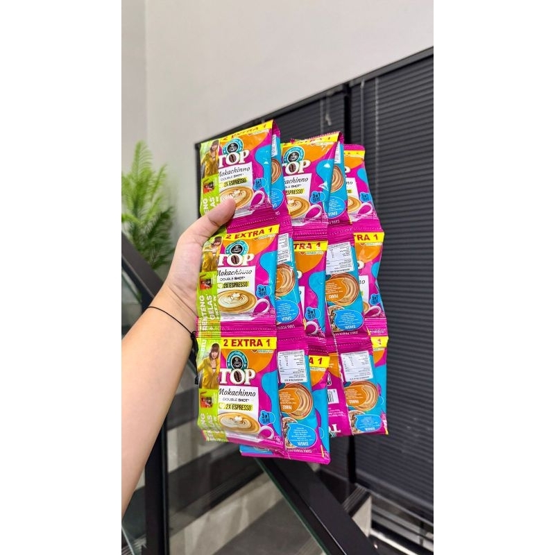 

TOP COFFEE MOKACHINO 1 RENCENG ISI 15 SACHET