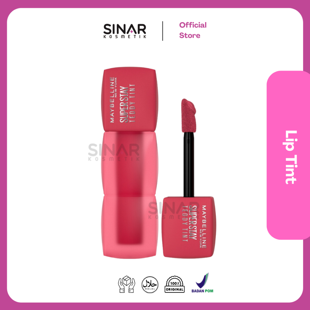 Maybelline Superstay Teddy Tint 5 mL | Lip Tint / Mousse Tint / Velvet Tint | Soft Matte Tahan 12 Ja