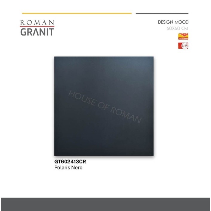 ROMAN GRANIT Polaris Nero 60x60 GT602413CR ROMAN GRANIT