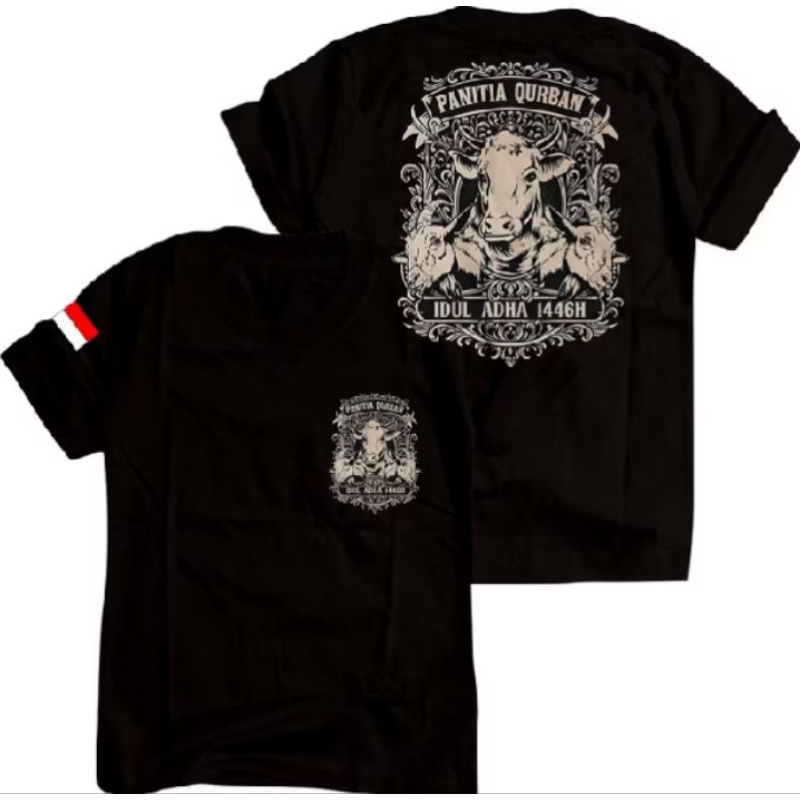KAOS PANITIA QURBAN IDUL ADHA 1446H - DESAIN SAPI & KAMBING