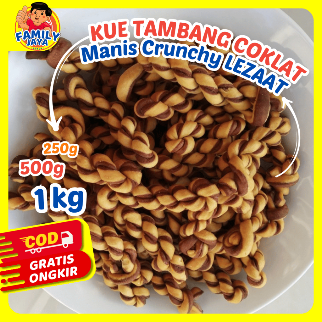 

Kue Tambang Coklat Khas Tradisional Jadul Camilan Renyah Manis | 250gr 500gr 1000gr