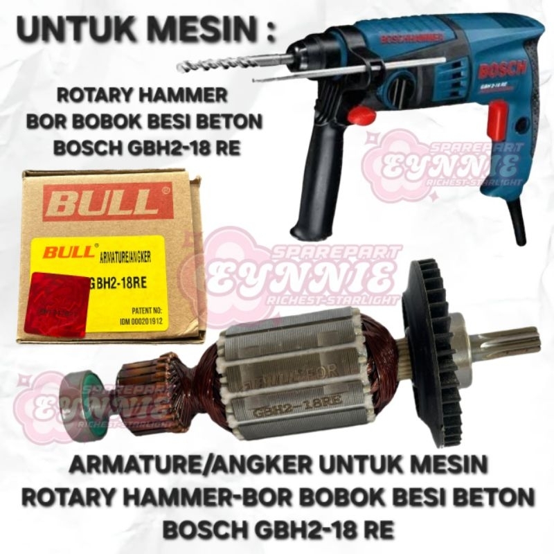 ARMATURE BOSCH GBH2-18RE GBH218RE GBH2 18RE GBH 2 18 RE ANGKER BOSCH GBH2-18RE ARMATURE ANGKER UNTUK