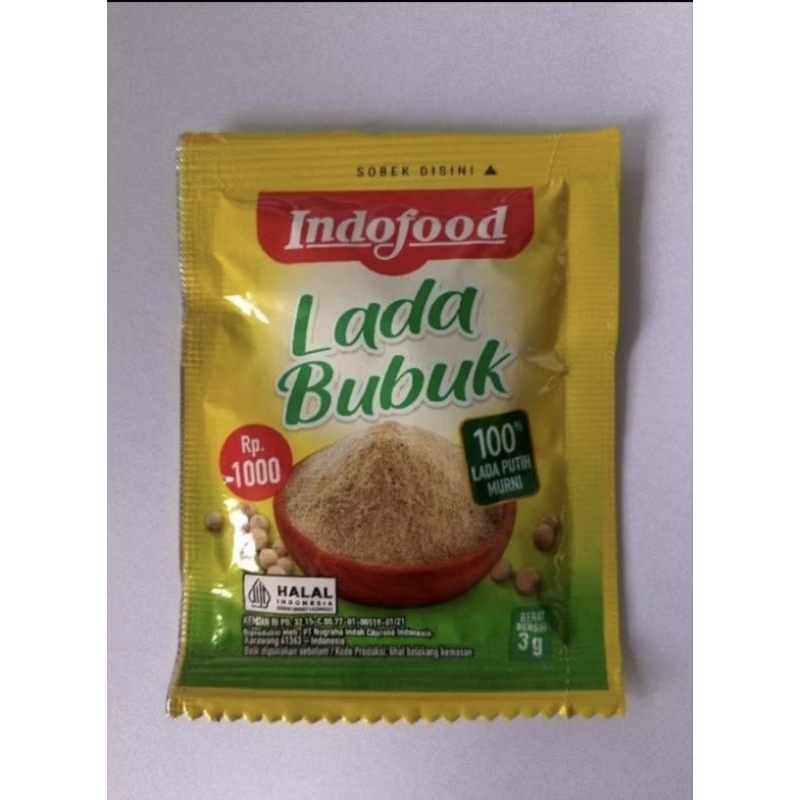 

Lada Bubuk Indofood 3 gr per sachet