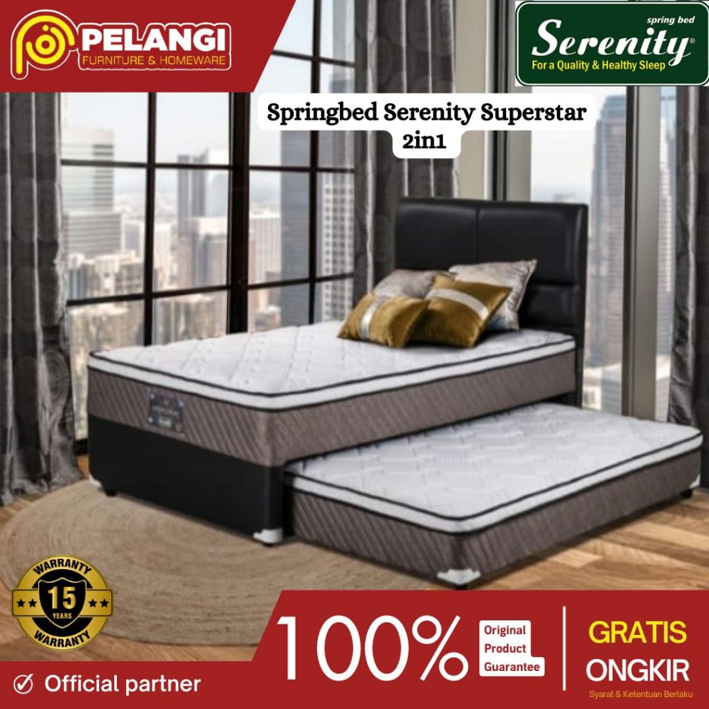 Springbed Serenity 2in1 Superstar 120x200 | Springbed 2in1 | Springbed Sorong | Springbed Atas Bawah