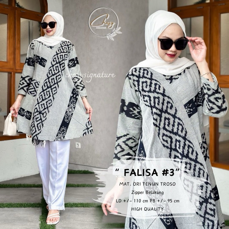 Falisa Tunik Batik Tenun by Chasy Tunik Tenun Troso Ori Atasan Wanita Batik Tenun Modern