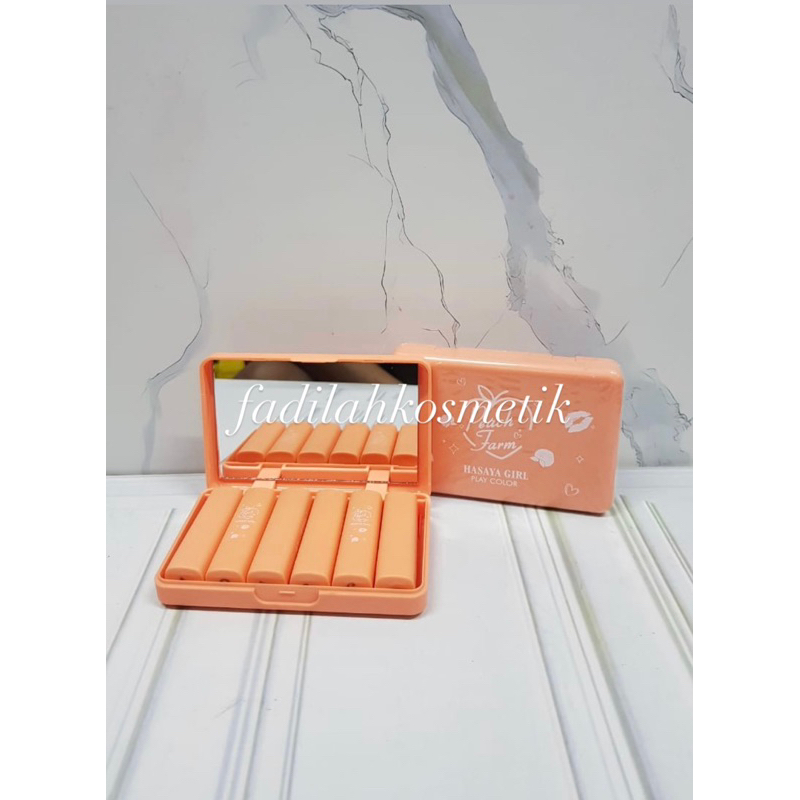 [6PCS] Hasaya Girl Peach Farm Matte Color Velvet Lipstik