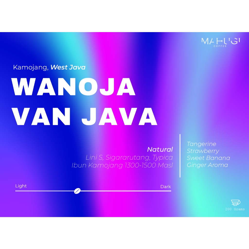 

Mahugi Coffee COE Series : Wanoja Van Java | Extended Natural | Speciality Filter Coffee