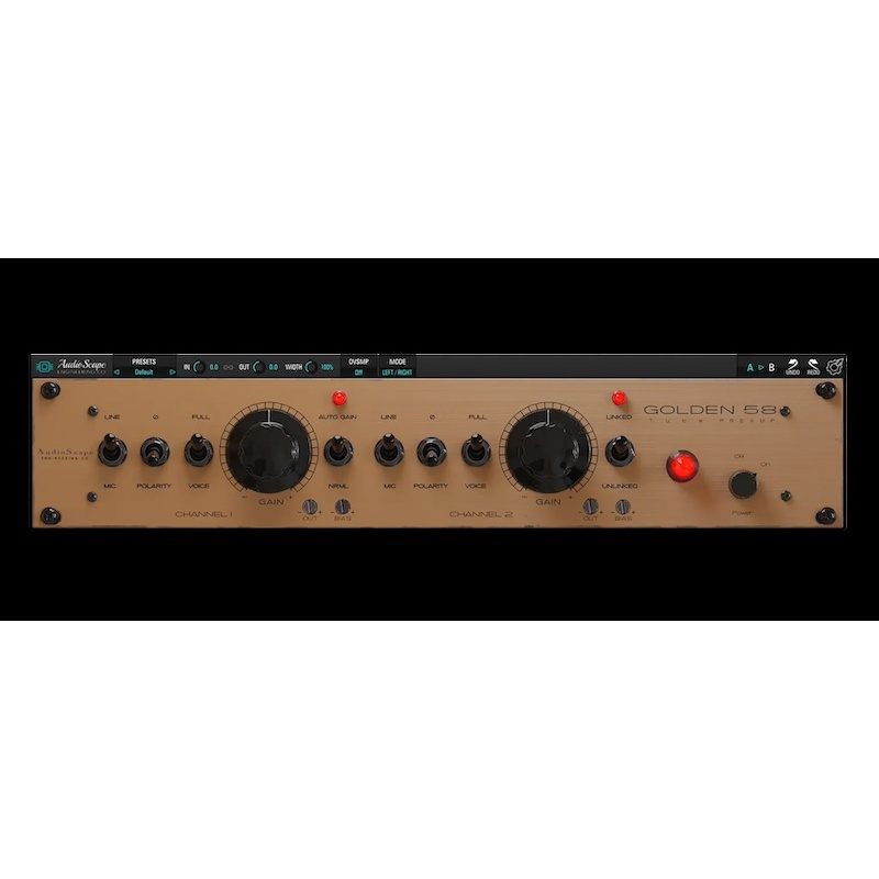 Audioscape - Golden 58 Preamp - VST Plugin Preamplifier Tabung Vintage