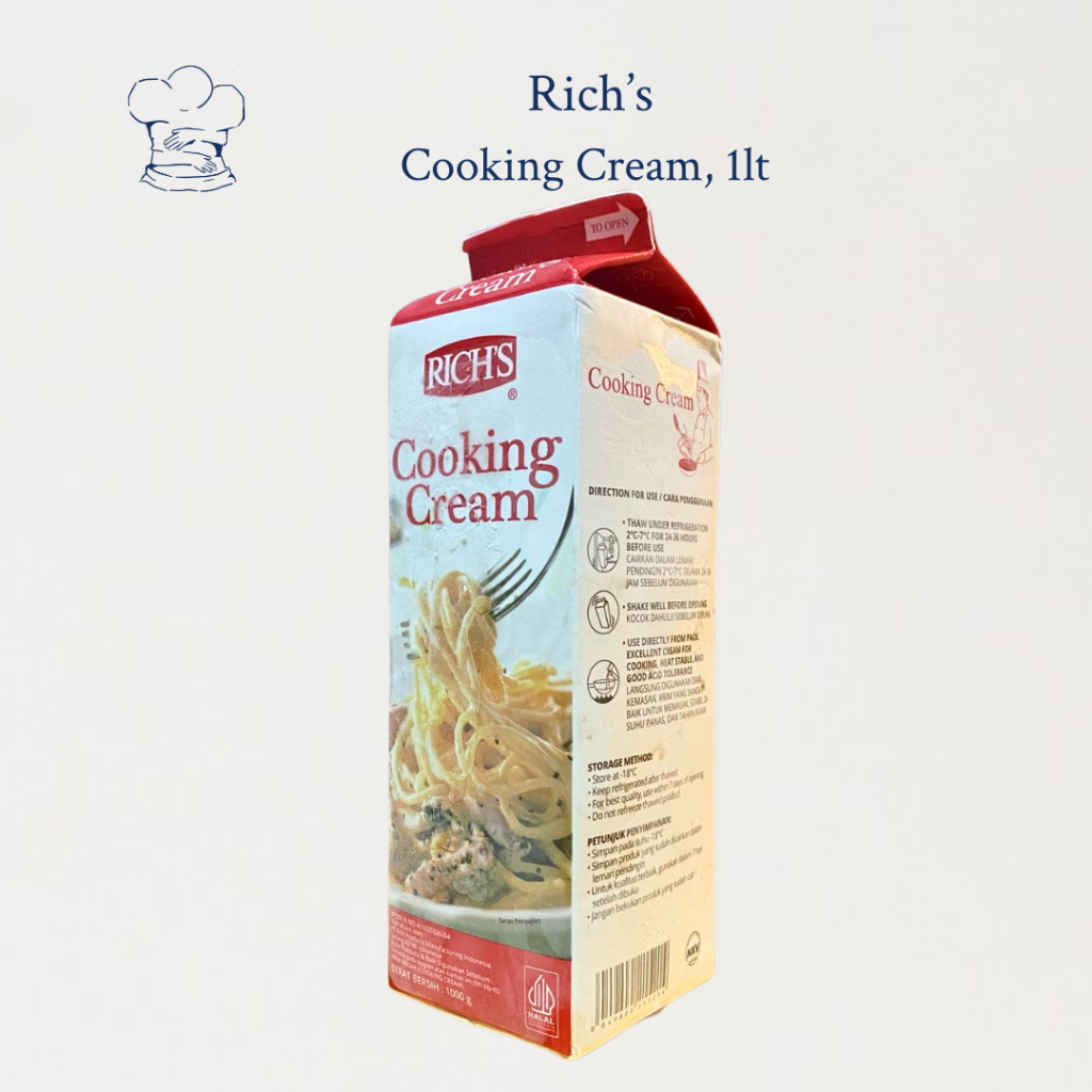 

Rich's Cooking Cream 1 Liter – Krim Masak Serbaguna untuk Saus, Sup, Pasta, dan Masakan