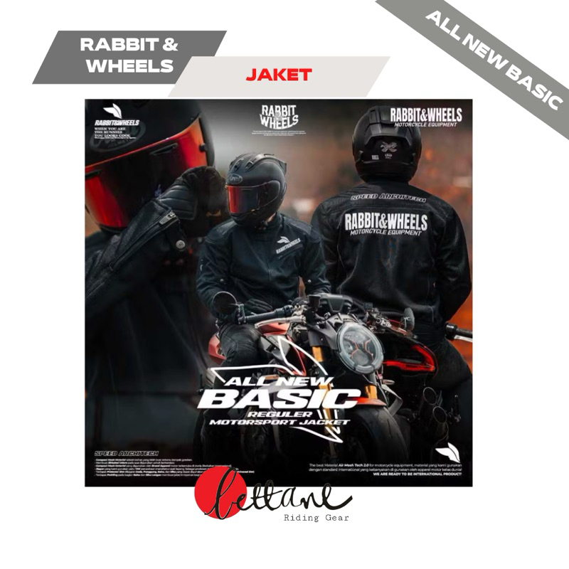 RABBIT AND WHEELS JAKET MESS/ALL NEW BASIC REGULER BLACK JAKET MSP RABBIT AND WHEELS