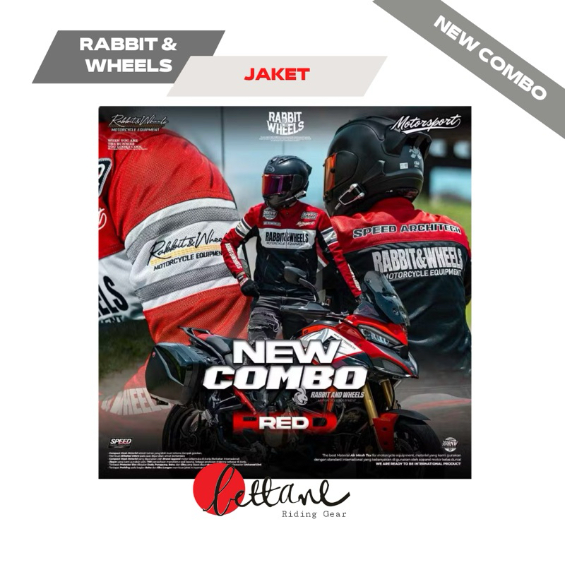 RABBIT AND WHEELS JAKET MESS /NEW COMBO "RED" RABBIT AND WHEELS