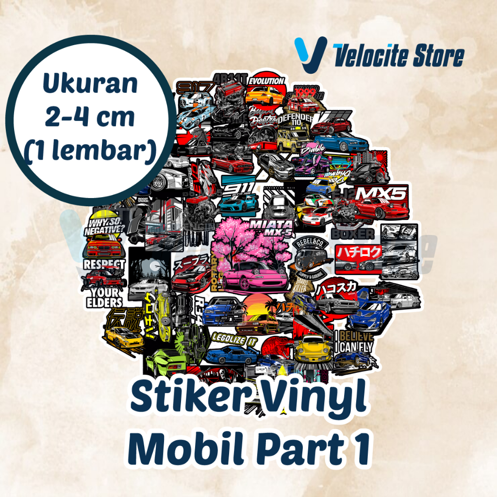 

Stiker Vinyl Mobil Part 1 Ukuran 2-4 cm (1 lembar)