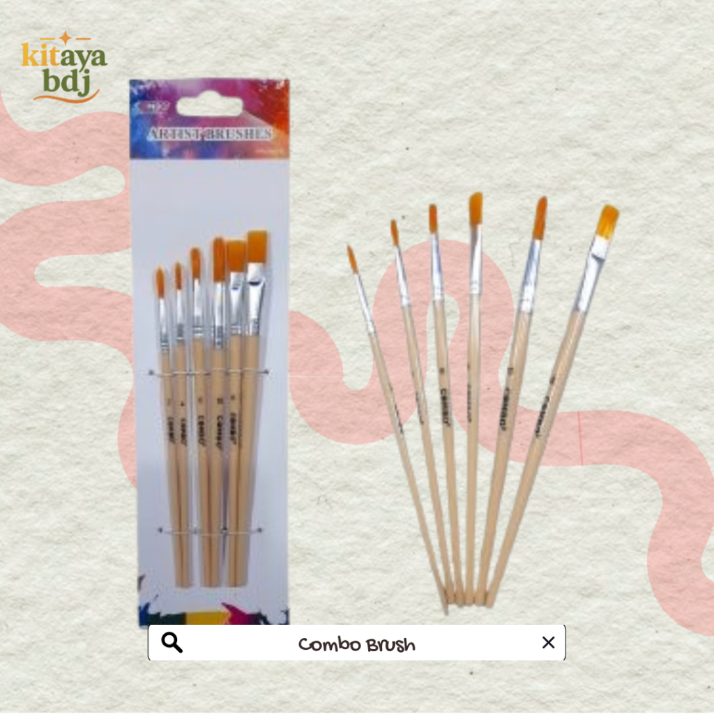 

Kuas Set COMBO Oval dan Datar | Painting Brush Set