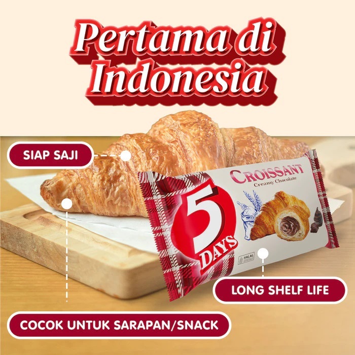 

5 Days Croissant 60g 3 Varian Rasa