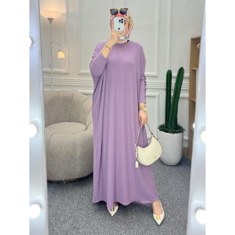 GAMIS BATWING TERBARU KNIT UNIQLO PREMIUM MODEL ELEGANT CANTIK SIMPLE