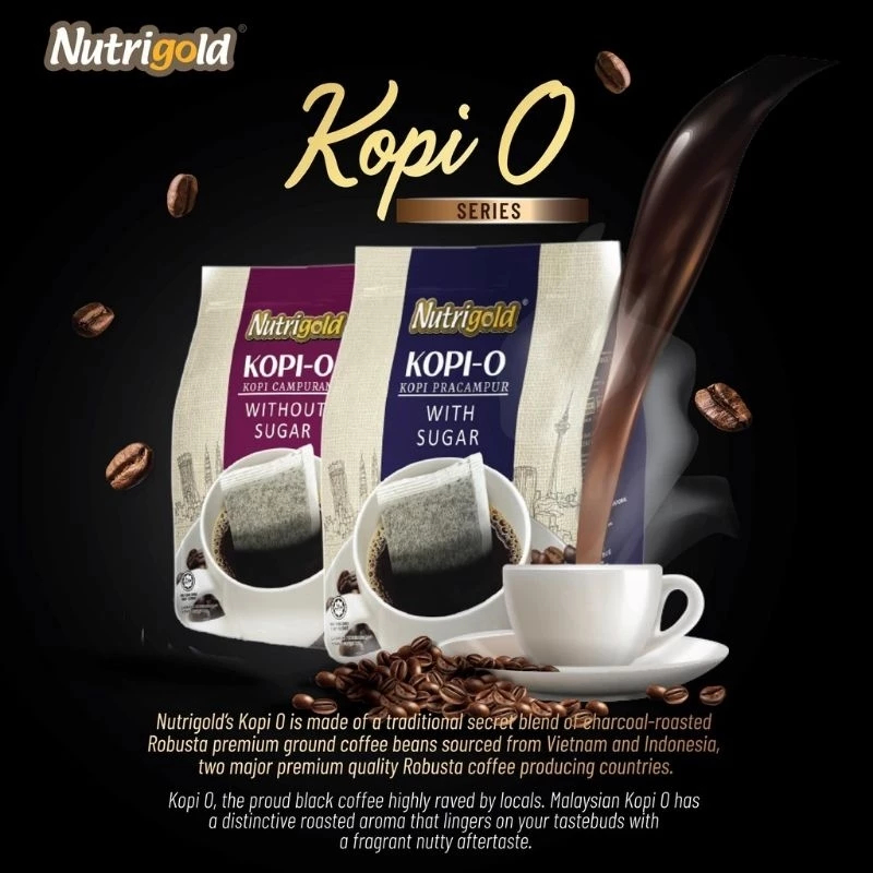 

Nutrigold Kopi O Black Coffee No Sugar Kopi-O With Sugar Kopi Hitam Tanpa Ampas Nutri Gold Coffee Malaysia Kopi O