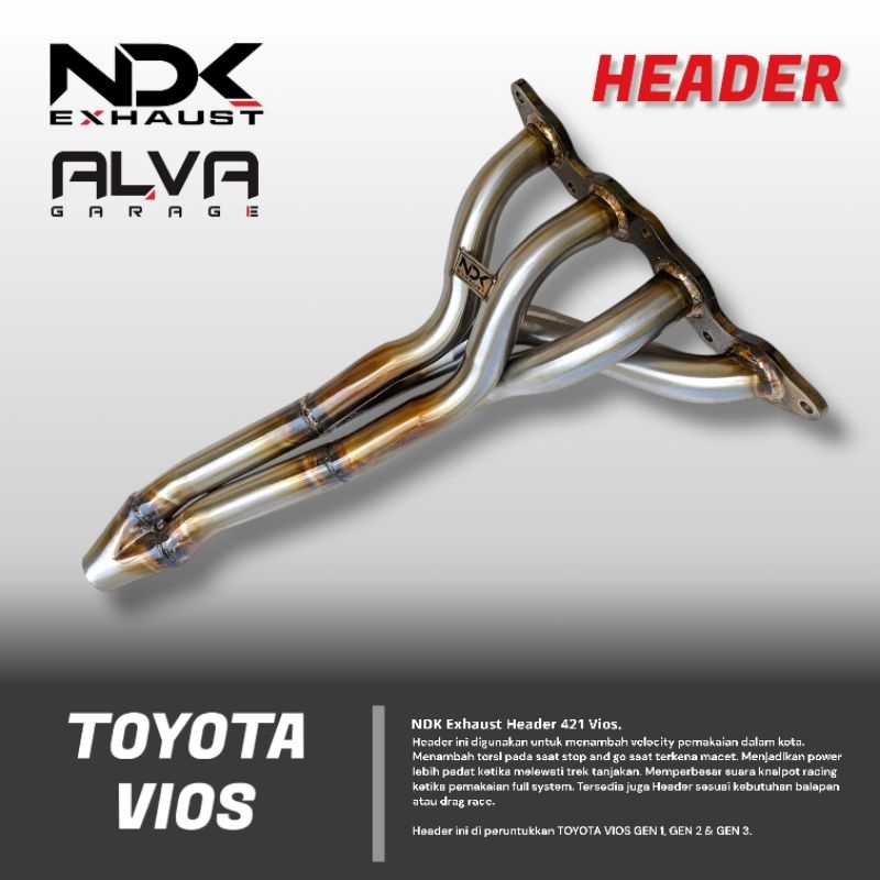 Header Vios Gen 1 2 3 Tipe 421 Panjang Mesin 1NZ NDK EXHAUST | Knalpot Mobil Vios