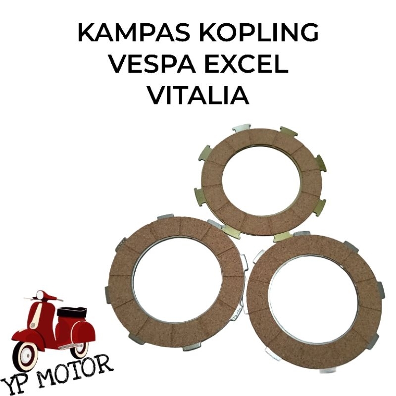 VITALIA Kampas Kopling Vespa Excel PXE Vitalia Sparepart Aksesoris Variasi Sukucadang Vespa
