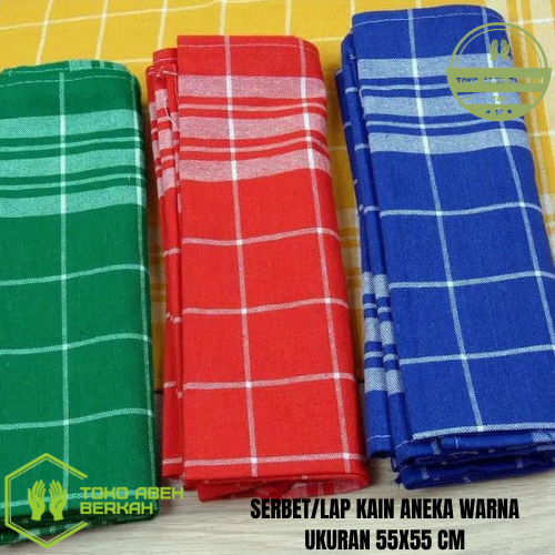 lebih murah Serbet dapur warna merk BM (Bintang Mas) ukuran 55X55 cm 1 Lusin/12 pc