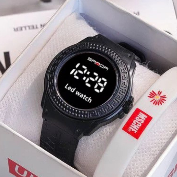 jam tangan  anak led anti air sd tk laki laki perempuan digital bulat