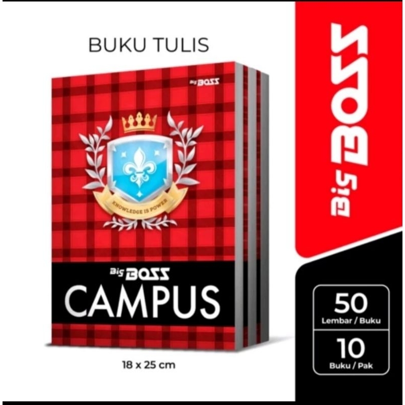 

Buku Tulis Campus Big Boss 50 Lembar (10 Buku)