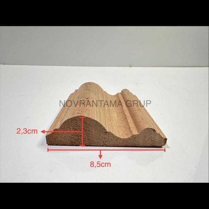 Lis Profil Kayu Meranti AR 66B (8,5x2,3cm) / Lis Kayu Moulding / List profil kayu Meranti oven