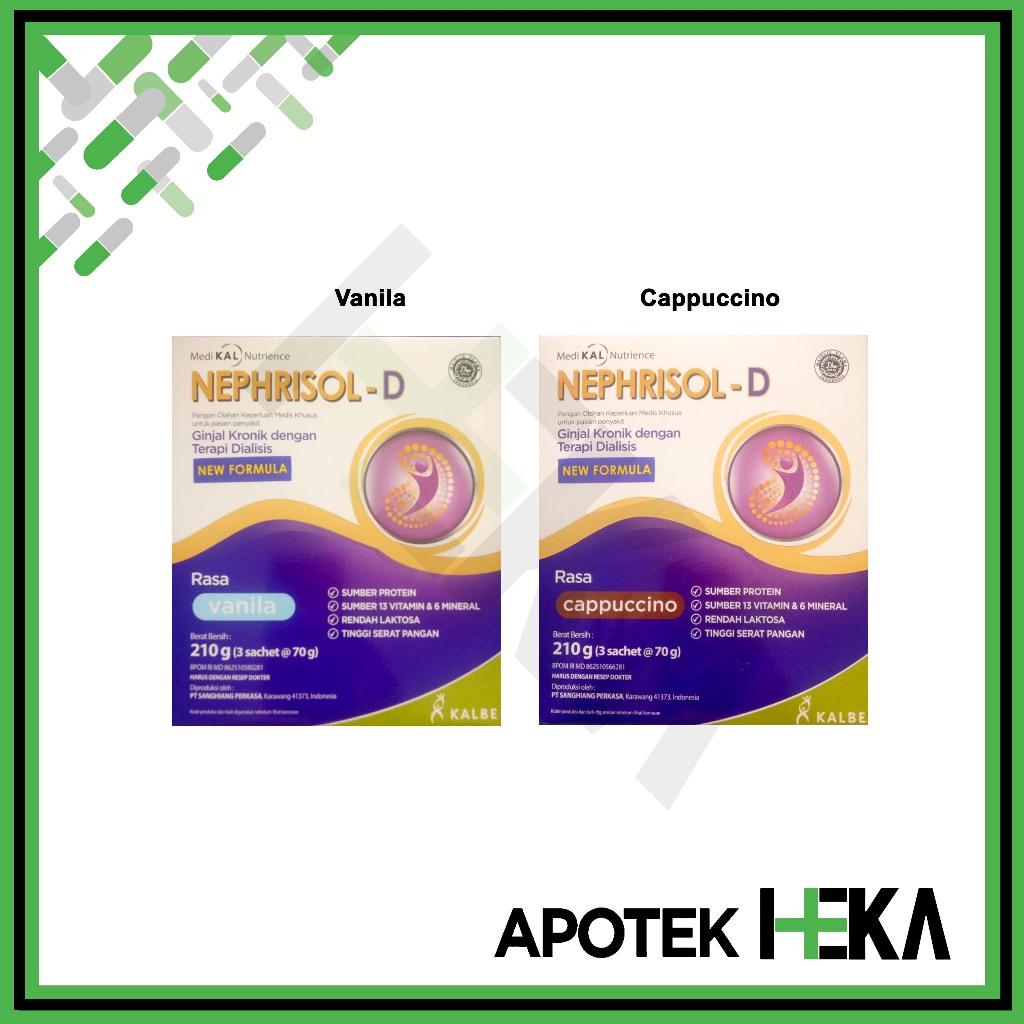 

BUNDLE 4 PCS - Nephrisol-D Vanila 210 gram - Susu Pasien Ginjal Dialisis (SEMARANG)