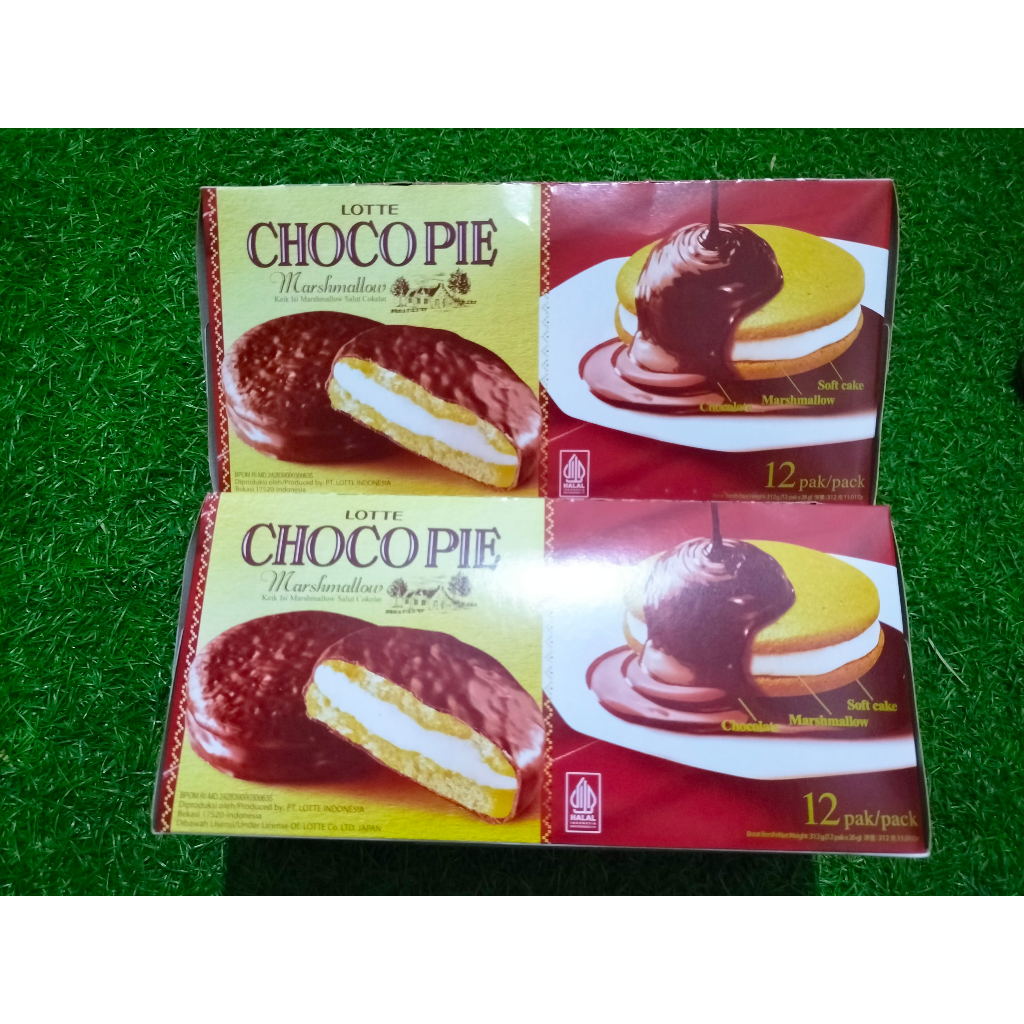 

( PROMO ! ) Lotte Choco Pie Marshmallow Box Isi 12 Pcs Harga Murah !!