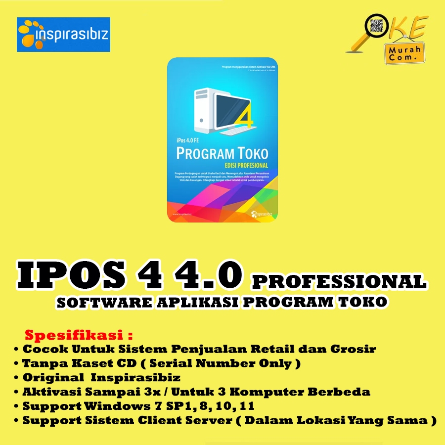 Software Aplikasi Program Toko Penjualan Kasir Original - iPOS 4 4.0 Professional FE Final Edition