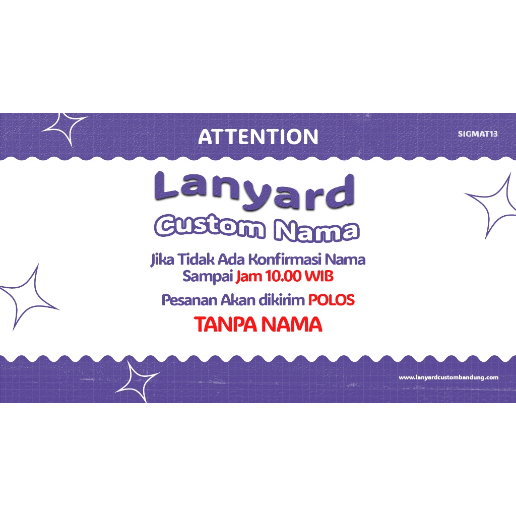 

RK Lanyard Custom Nama Gantungan Card Holder Printing Name Tag Old School - Sigmat13