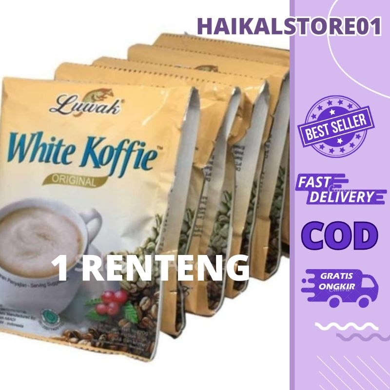 

LUWAK WHITE COFFEE Kopi Instant 1 renteng isi 10pcs (Terbaru Original)