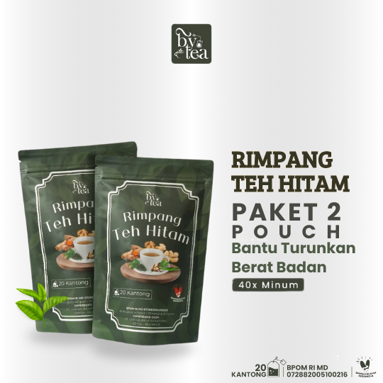 

ByeTea Rimpang Teh Hitam (2 Pouch) - Untuk Melangsingkan Badan Diet 100% Herbal Alami BPOM