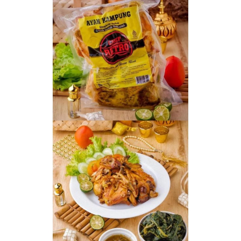 

Ayam Kampung Chef Retro / Praktis tinggal goreng/ sudah termasuk Sambal dan Lalap