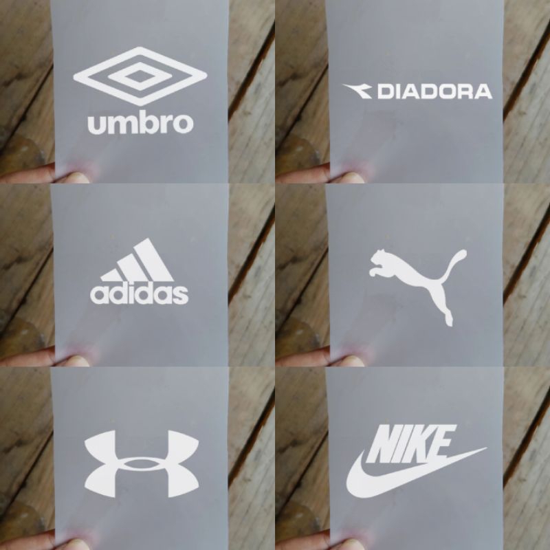 

BR1 SABLON SETRIKA DTF Varian Brand Terkenal ukuran 5x5 cm kaos branded impor jaket casual merek eropa