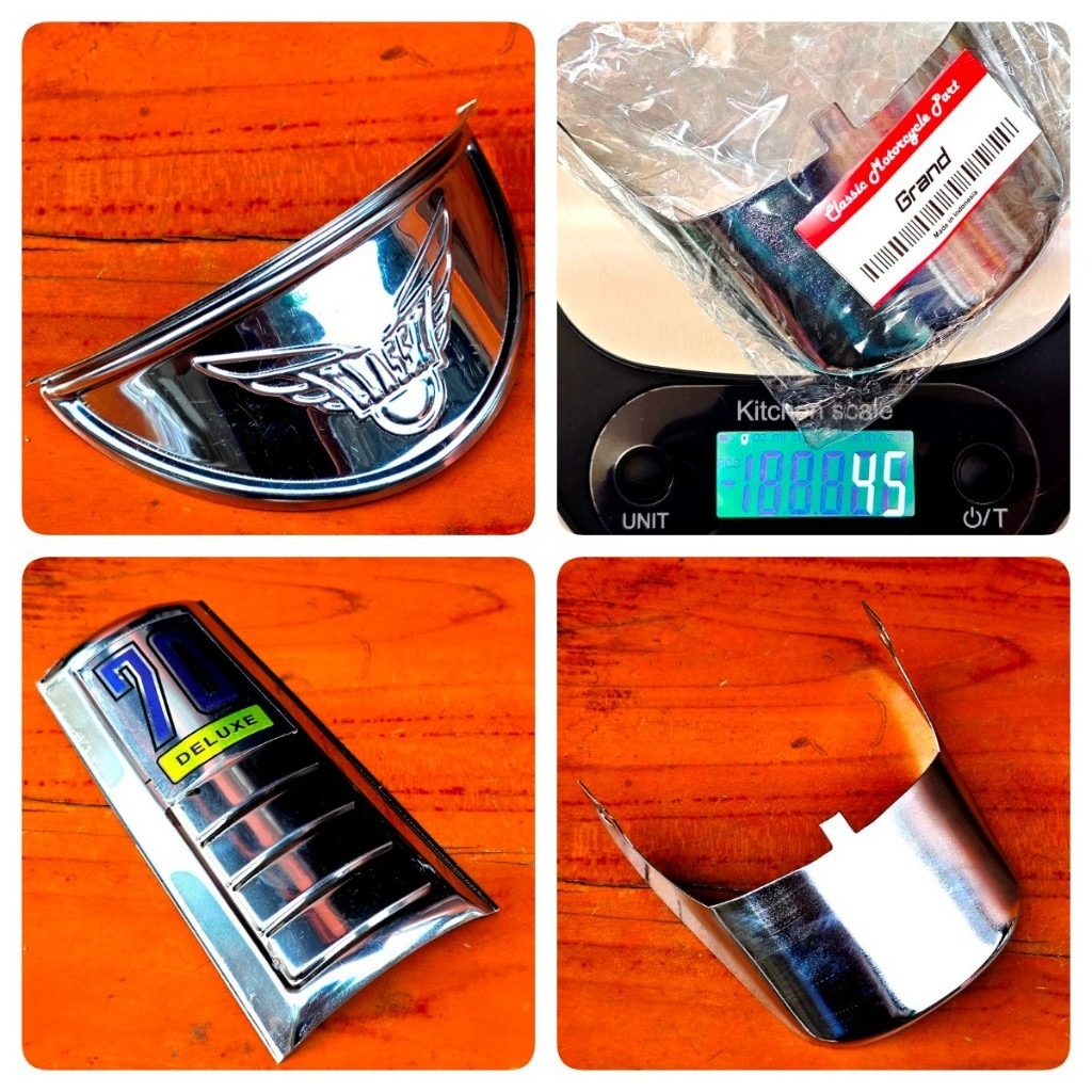 SLEBOR AIR EMBLEM TOPI lampu kepet spakbor slebor air belakang tameng panel dada depan dasi chroom a