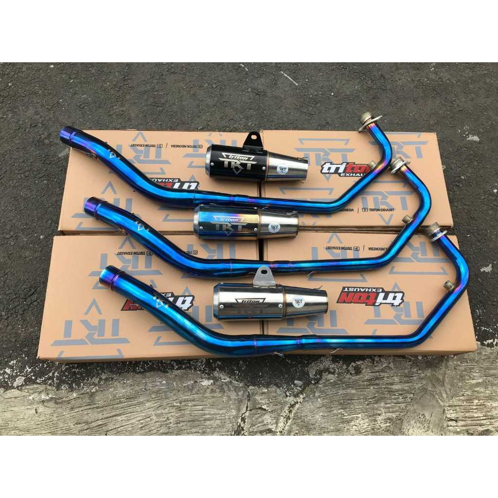 Knalpot Cb150r, CBR 150 R, R15, GSX 150, Vixion Triton Exhaust Type GT-5 Series Header Full Bluemoon