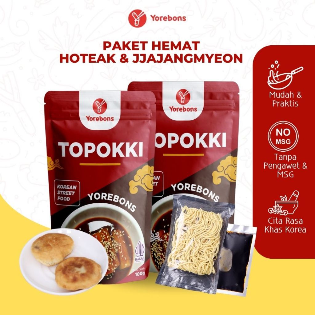 

Paket Hemat Hotteok Korean Pancake Jajangmyeon Mie Saus Kedelai Hitam Korean Food