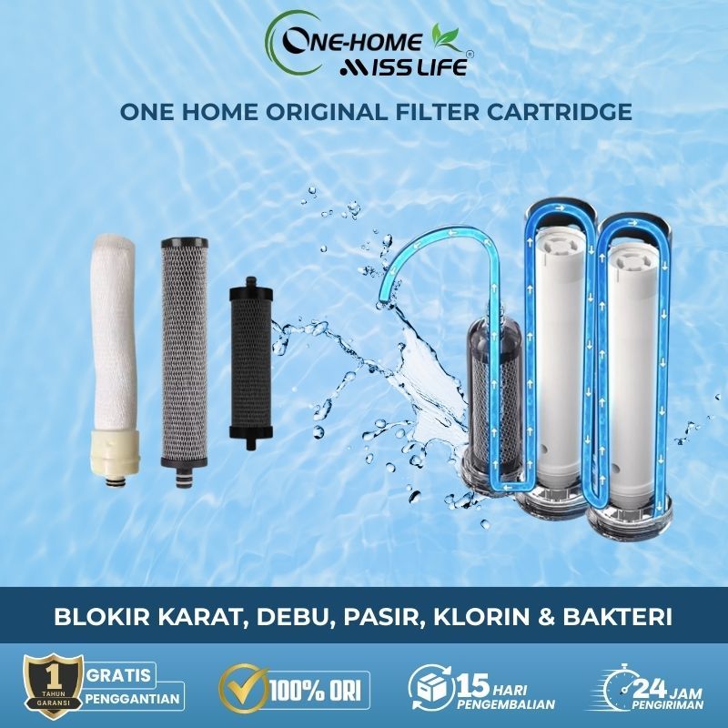 Miss Life Filter Pengganti Air 3 Tahap Berkualiatas Tinggi Tahan Lama Anti Bau Anti Zat Besi Anti pa